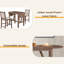 Ensemble de table de salle à manger à hauteur de comptoir en bois 3 pièces avec 2 chaises rembourrées pour petite place-1125767037