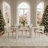 Luxe Creamy Dining Table with Roman Column Legs-649096551