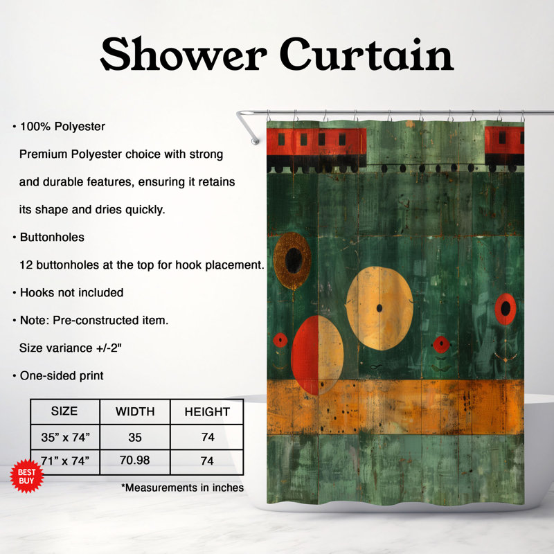 Flash Train - Premium Shower Curtain, 74"H x 71"W