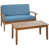 Brown Frame / Blue Cushion