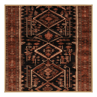 Machine Washable Turkish Brown Area Rug