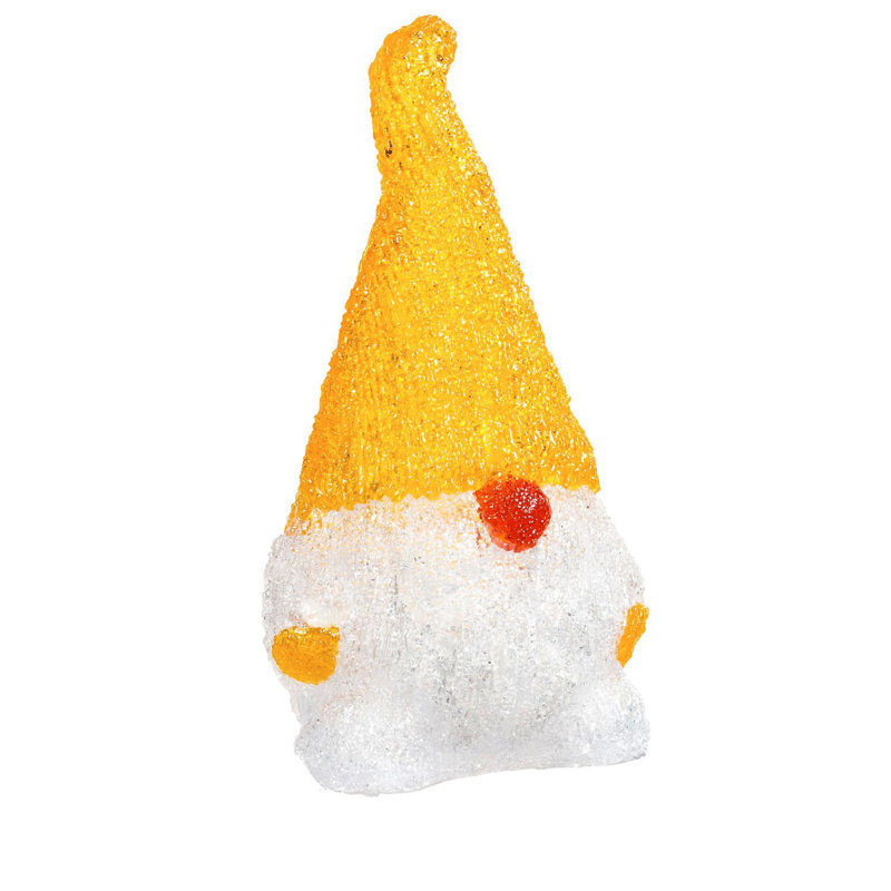 Statue de jardin GNOME scintillant, Jaune