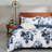 Lunaria 3-Piece Navy Watercolor Duvet Cover Set, 100% Long-Staple Cotton, Soft & Breathable Comfort-61960018