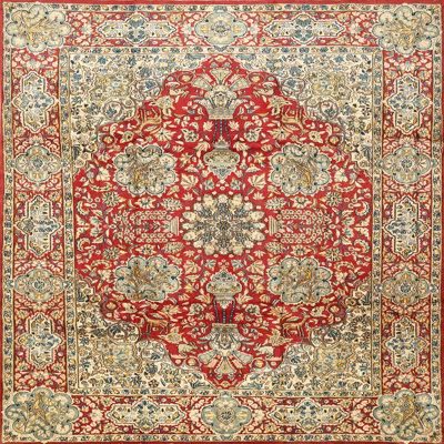 Tapis rouge/vert traditionnel