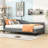 Wood Upholstered Daybed with Legs and Backrest-1715116173-1715116172