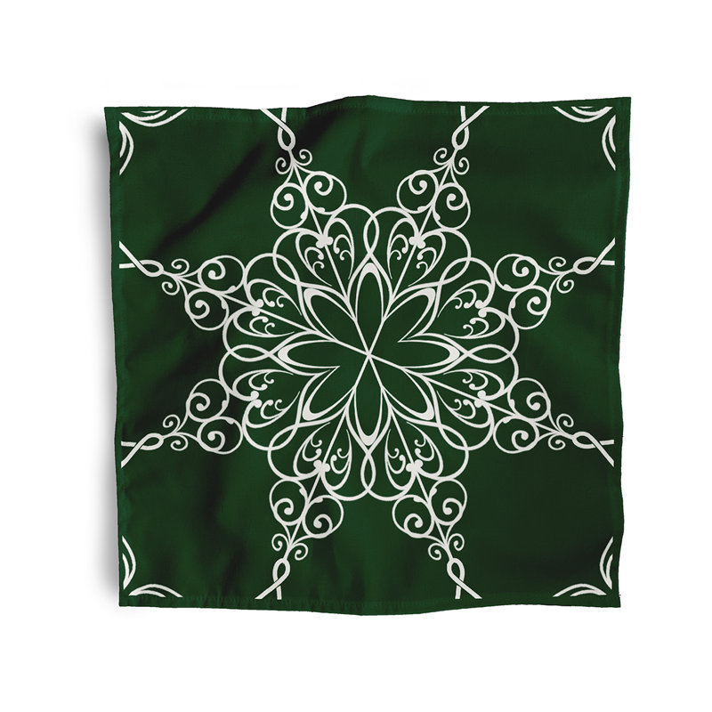 Cequan Snowflake Napkins, Dark Green