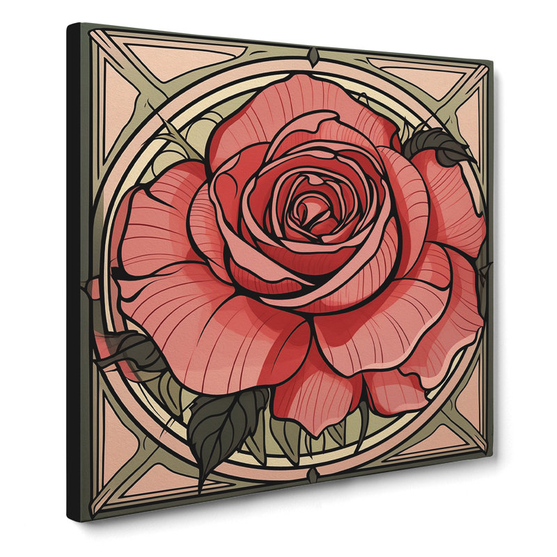 Rose - Wrapped Canvas, 35cm H x 35cm W x 3cm D
