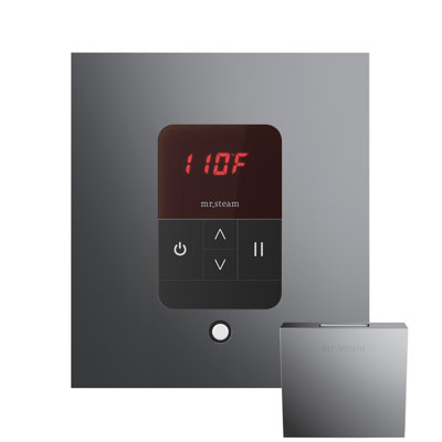 Basic Butler Steam Shower Control Package with Square iTempo Control and Linear Steamhead in Polished Chrome