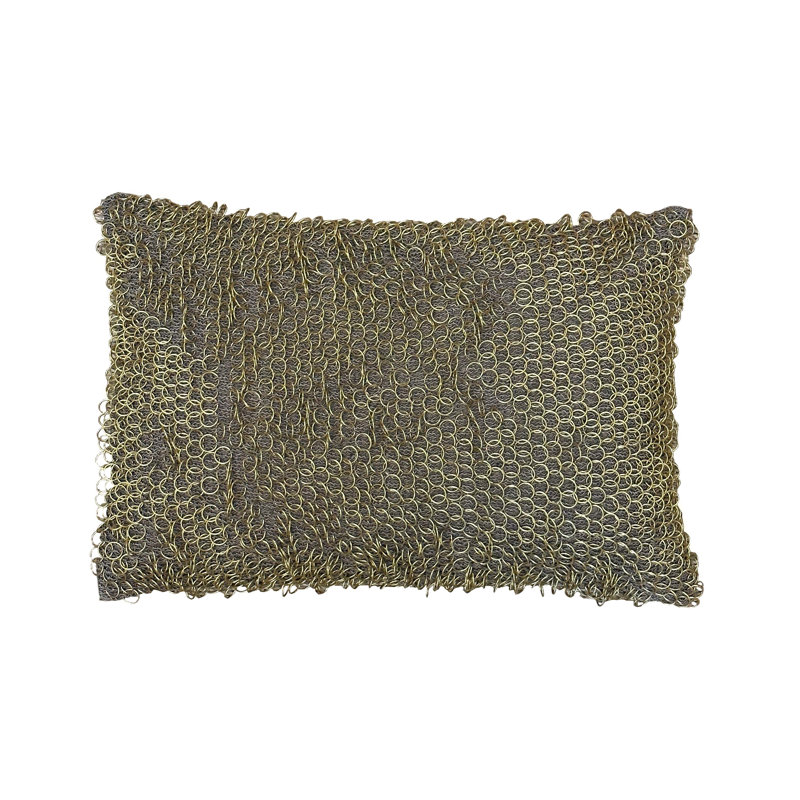 Heavy Metal Brass Ring Pillow Cover & Insert