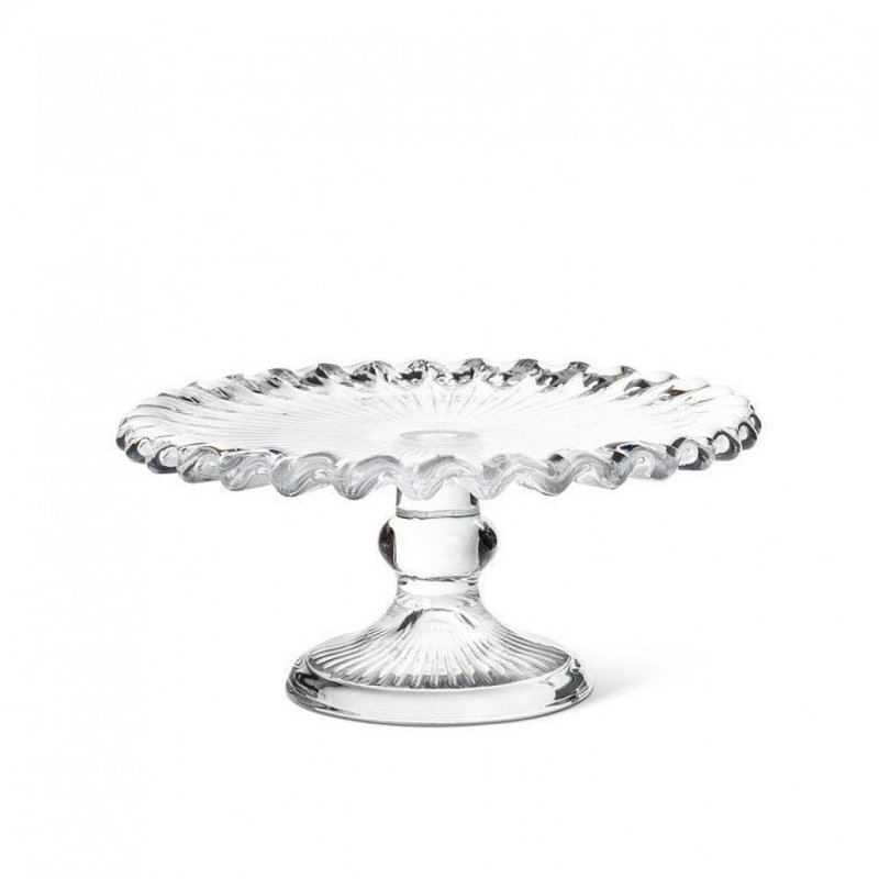 Small Rimmed Edge Pedestal Cake Stand