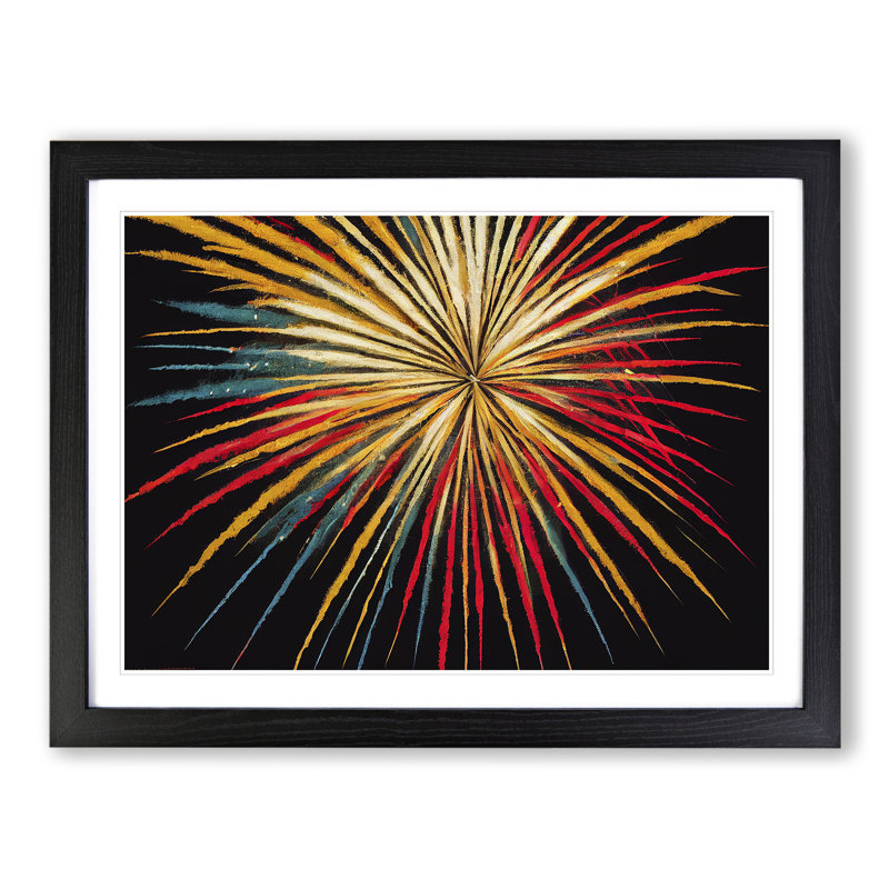 Unbeatable Fireworks - Framed Print, Black Framed, 46cm H x 64cm W x 2cm D