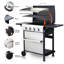 49200Btu 4 barbecues au gaz propane, grilles de cuisson en émail, table d'appoint pliable, panier suspendu pour barbecue Delight, 49200Btu, filet métallique