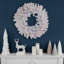 Couronne de Noël artificielle pré-éclairée épinette blanche de Genève 24 po-73908933