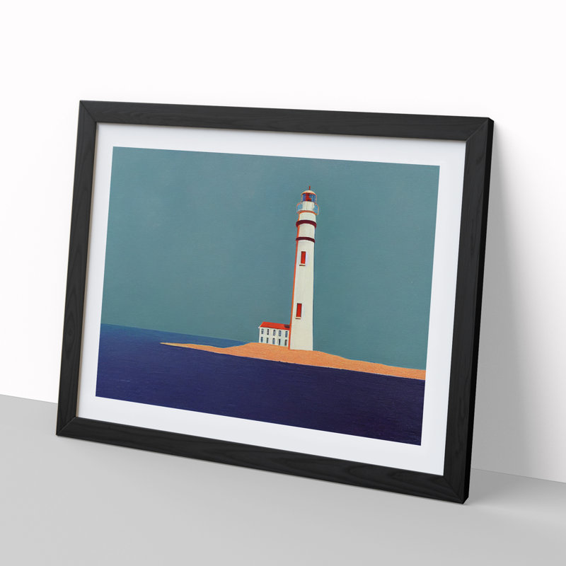 Glorious Lighthouse - Framed Print, Black, 46cm H x 64cm W x 2cm D