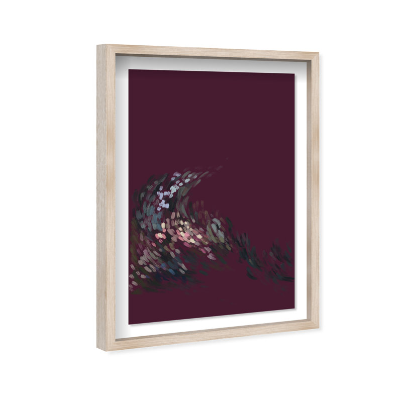 A Spring Wave Print by Oliver Gal, 25.5"H x 37.5"W, Natural Oak Shadowbox