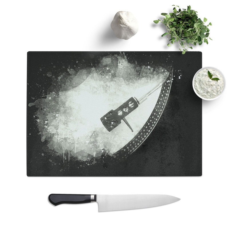 Tempered Glass Needle of the Turntable Chopping Board, 20 cm x 28.5 cm