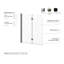 Porte de baignoire pivotante sans cadre à bascule l 90 ° - H 46 "x H 56" Flip-50002259