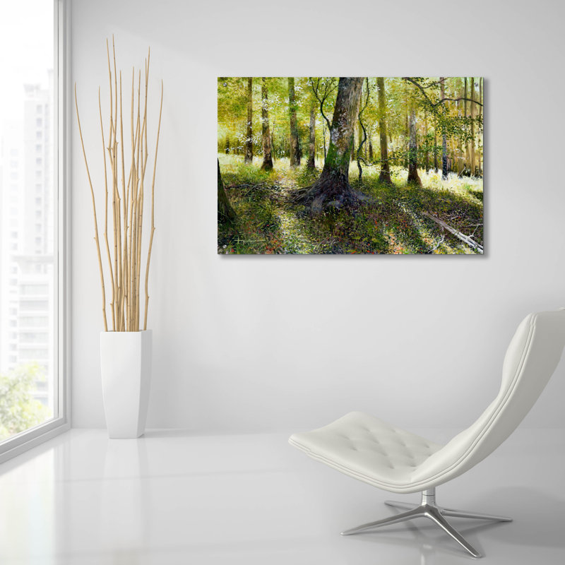 «Little Econ River» par Kent Sullivan, art mural en verre acrylique, H 24 po x l 36 po x P 0,2 po