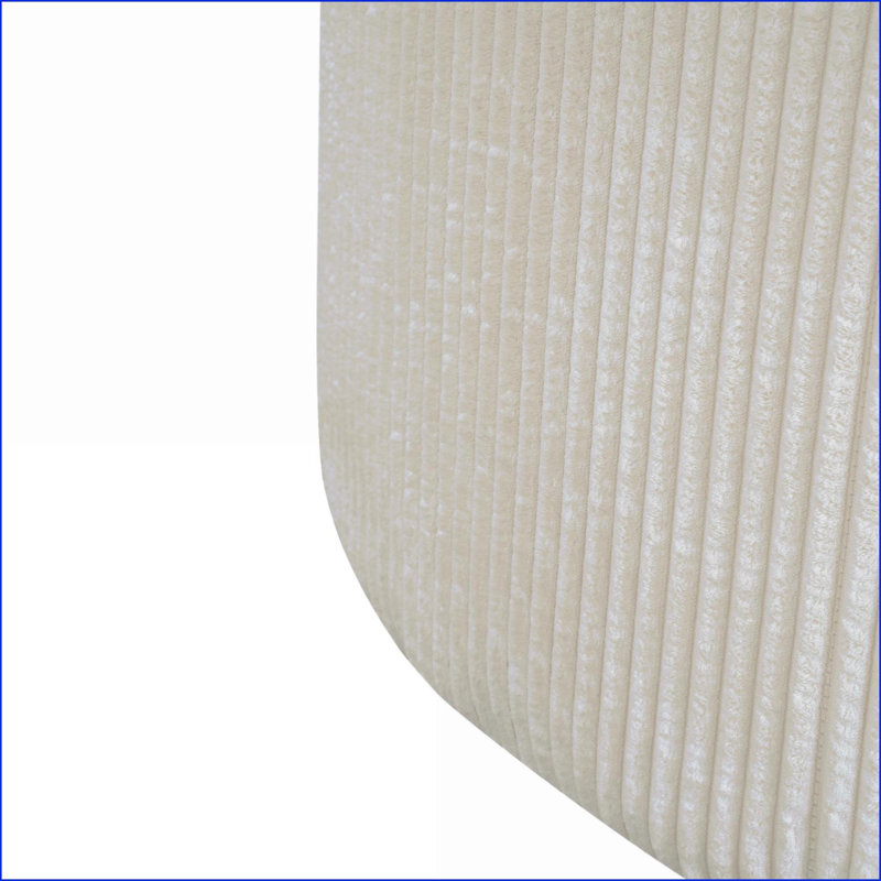 Repose-pieds rond en velours côtelé beige moderne | Beige, velours côtelé, Beige