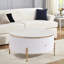 Table basse moderne moderne avec 2 grands tiroirs de rangement (31,5 po)