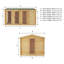 Mercia 15ft x 10ft Reverse Apex Log Cabin With Side Shed (19mm)