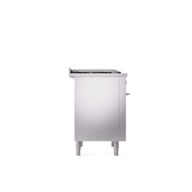  Cuisinière à double combustible 36 po ILVE Professional Plus II, 6 brûleurs scellés, plaque chauffante, Acier Inoxydable