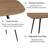 47.2'' Dining Table Set, Rectangular Modern Kitchen Table Set for Kitchen, Dining Room(1 Table 4 Chairs)-107369772-106341775
