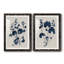 Bleu marine et feuilles de lin II - ensemble de 2 reproductions d'art sur papier encadré-1462973639-1462973635