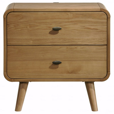 2-Drawer Bedroom Nightstand, Bedside Nightstand Table