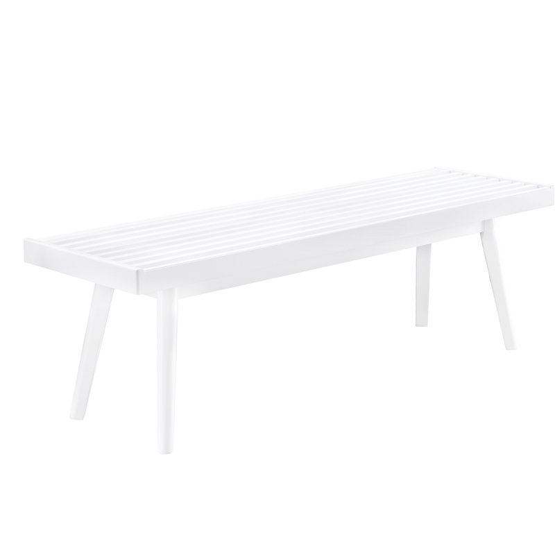 Larwich Solid Wood Slatted Bench