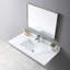 Dessus de meuble-lavabo en pierre frittée de 43 po x 22 po avec lavabo encastré en céramique élégant et attrayant