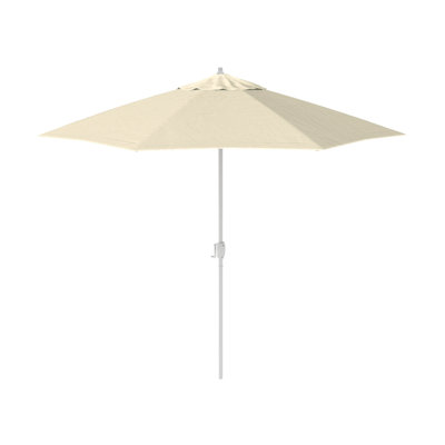 Parasol de marché en aluminium 9 pieds et manivelle à inclinaison automatique en oléfine