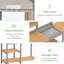 Wooden Outdoor Potting Bench with Sink, Garden Workstation Table with Open Shelves for Patio, Backyard & Garden
