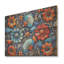 Floral bohème bleu et orange mosaïque 5 - mosaïque bohème sur bois-1135515706
