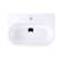 LACAVA Tre 15.62'' White Porcelain U-Shaped Bathroom Sink with Overflow
