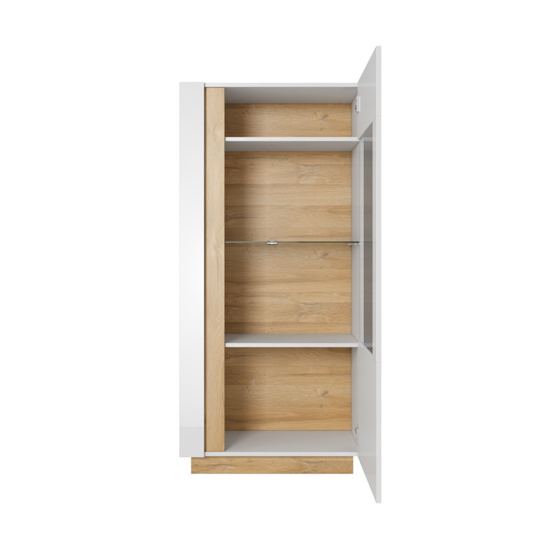 Janah Display Cabinet, White Gloss