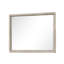 Miroir de commode Myna, verre biseauté, brun chêne, 34 x 45