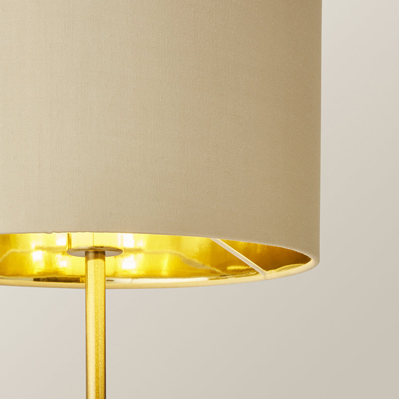 Waynesfield Metal Table Lamp, Cotton / Cotton Blend, Yes, Beige