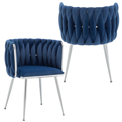 Velvet Dining Chairs Set of 2, Upholstered Dining Room Chairs with Metal Legs, Sillas de Comedor Modernas 2, Modern Kitchen Chairs for Dining Room, Living Room, Kitchen, Bedroom