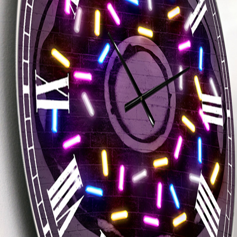 Grande horloge murale Neon Sugar Fantasy Donut, Petit