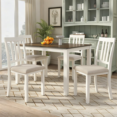 5-piece 48" Rectangular Dining Table Set
