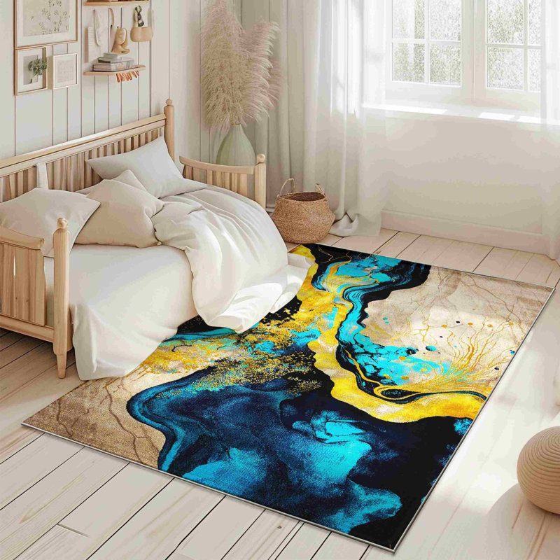 Tapis Carleen Design 1111 - océan, Rectangle 5 pi 3 po x 7 pi 6,5 po