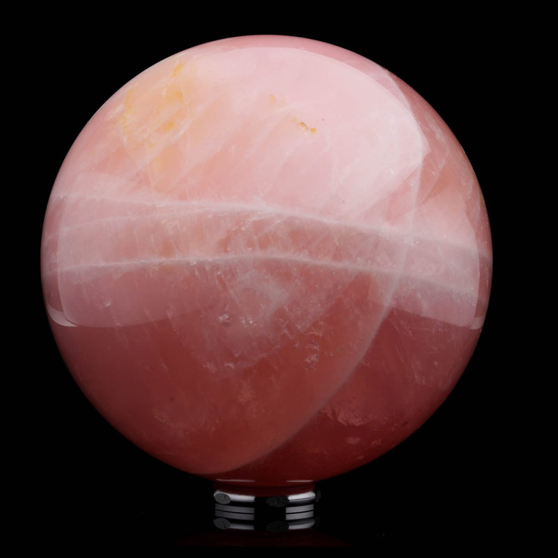 Grande sphère de quartz rose véritable