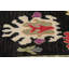 Tapis noir en laine nouée à la main de conception unique 8 pi 7 po x 11 pi 7 po New Age