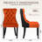 High-End Tufted Dining Chair Set, Velvet Upholstery With Nailhead Trim And Back Pull Ring, Solid Wood Legs-510191850-510191767