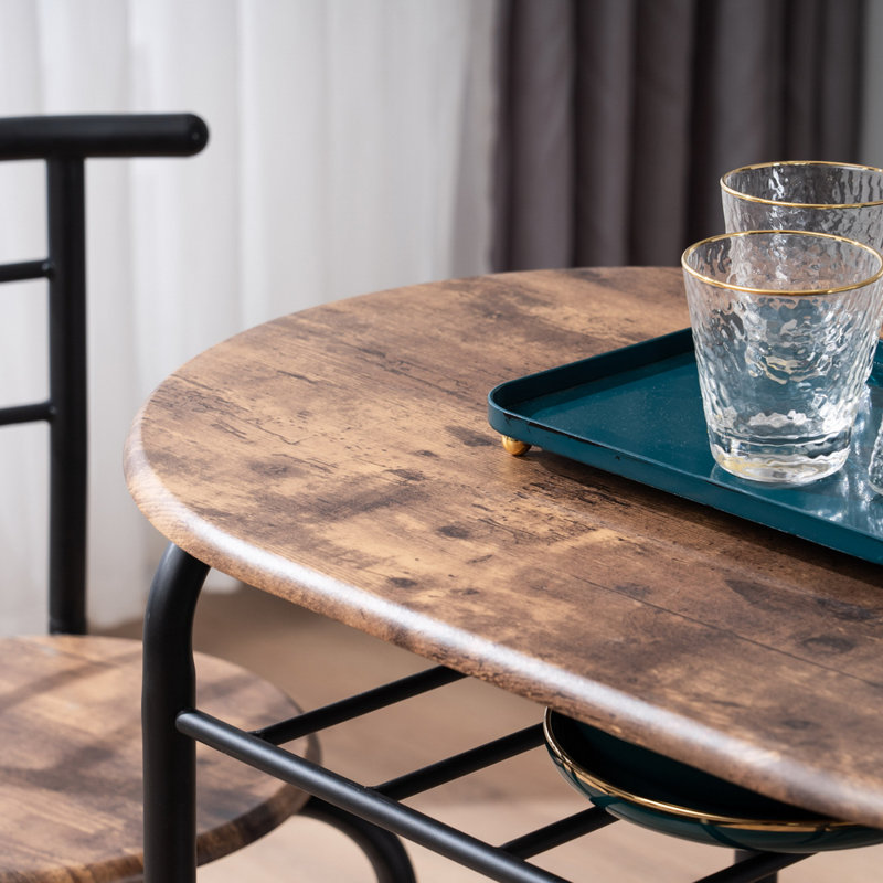 Ensemble repas pour 2 personnes Keiundra, Noir, Marron, Brun / noir
