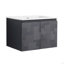 Meuble-lavabo mural 24 po avec lavabo en céramique et porte d'armoire à fermeture en douceur, ensemble KD