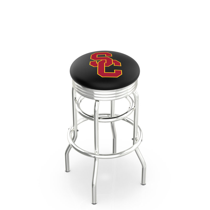 Tabouret de bar Logo Series, Tabouret de bar d'une hauteur de siège de 30 po, Double anneau chromé