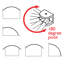 196cm Curved Fixed Shower Curtain Pole