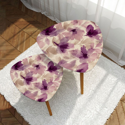 Ensemble de 2 tables basses gigognes Triangle